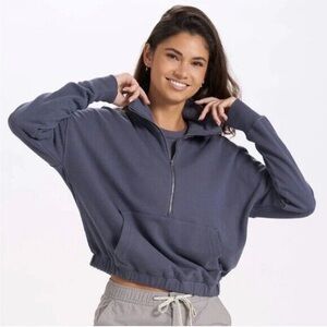Vuori Women's Charcoal Half-Zip Hoodie